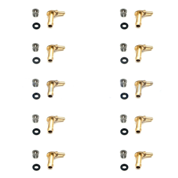 2010-2024 Jaguar 10 PCS Thermostat Water Outlet Tube Connector Kit - AJ126 3.0L V6 S/C - AJ133 5.0L V8 S/C – (C2Z28258)