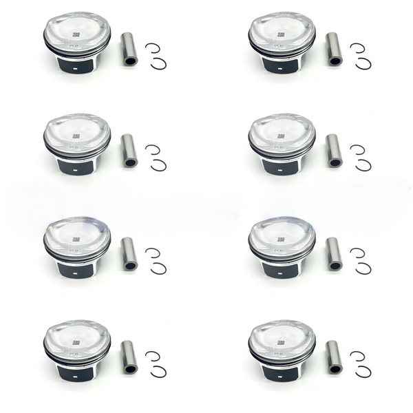 2010-2013 Land Rover Piston Assembly w/Rings Set of (8) +0.50mm - AJ133 5.0L V8 Non-S/C & NA