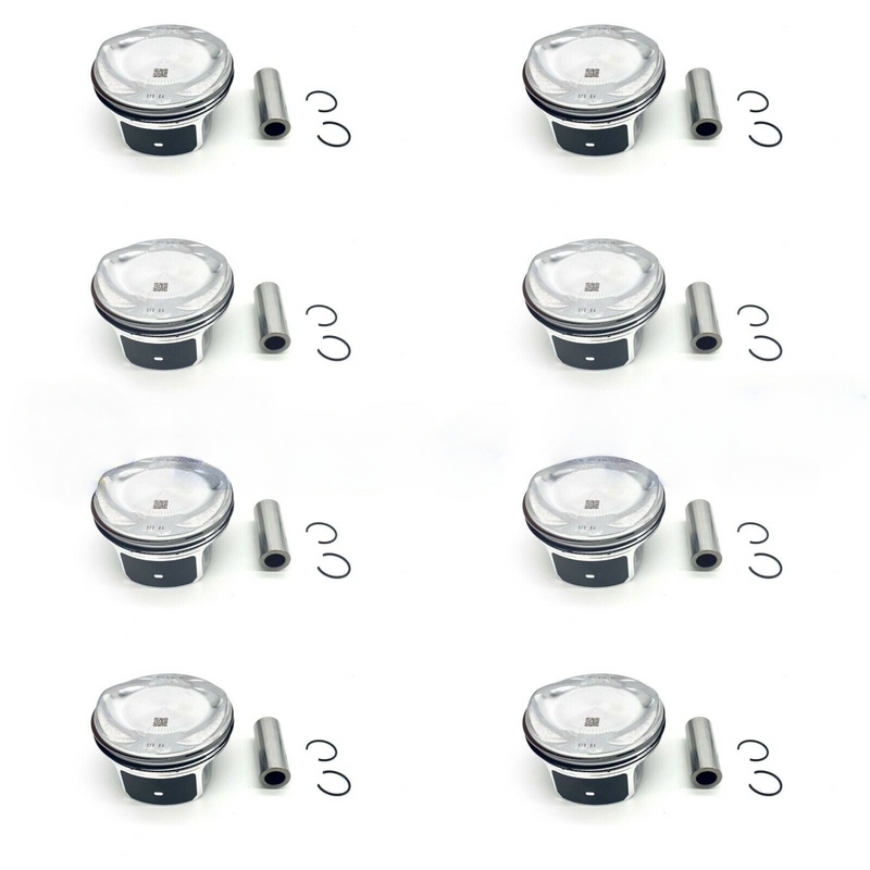 2010-2013 Land Rover Piston Assembly w/Rings Set of (8) +0.50mm - AJ133 5.0L V8 Non-S/C & NA