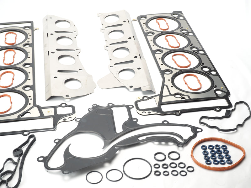 OEM Complete engine repair kit for Mercedes Benz 4.7L V8 M278 including gaskets for the manifold, water pump & turbocharger