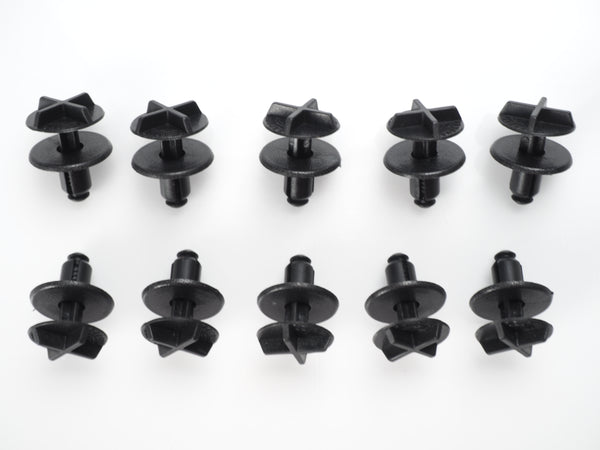 2007-2021 Jaguar 10 PCS Push Retainer Clips Battery Cover & Cowl Panel - 2.0L L4 - 3.0L V6 - 4.2L V8 - 5.0L V8 – (XR812941, XR87509, XR812941010)