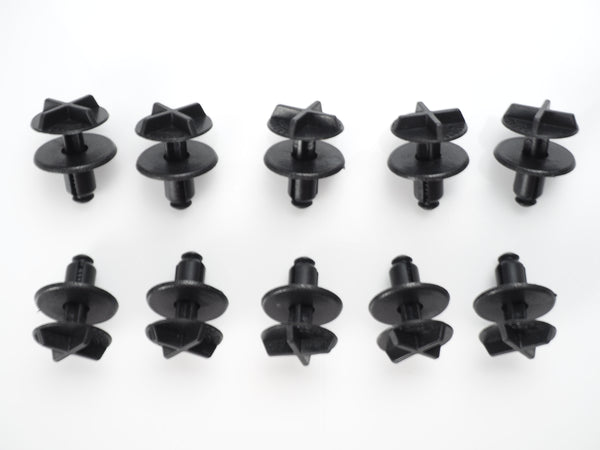 2012-2023 Land Rover 10 PCS Push Retainer Clips Battery Cover & Cowl Panel - 2.0L L4 - 3.0L L6 - 3.0L V6 - 5.0L V8 – (LR024316)