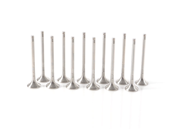 Jaguar exhaust valve set of 12 for 2004-2020 2.7L 3.0L diesel V6 engines - XF, F-Pace, XJ