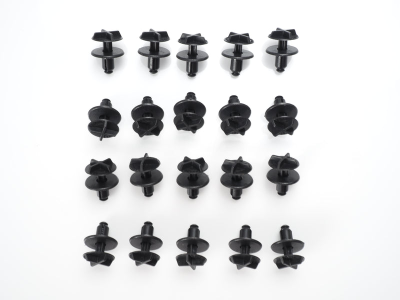 20 PCS Jaguar Push Retainer Clips for Engine Shroud, Battery Cover & Cowl Panel - Fits F-Type, E-Pace, XK, XKR, XKR-S