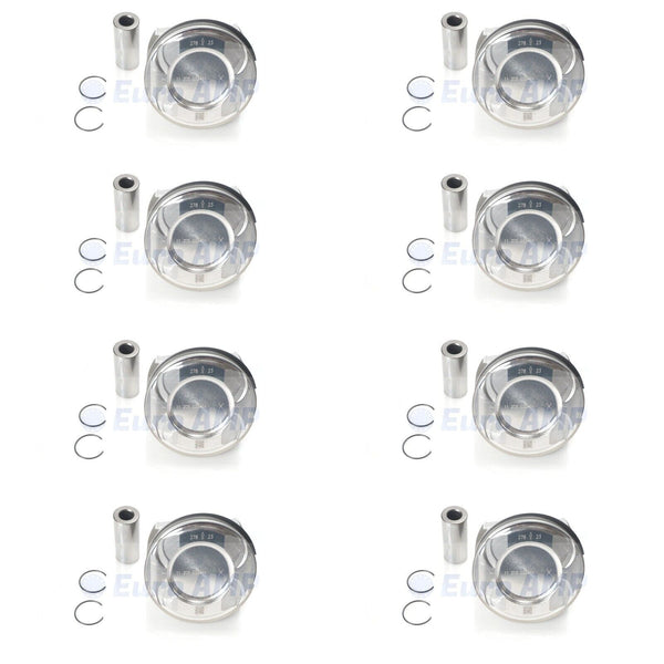 2011-2020 Set of 8 engine pistons for 2011-2020 Mercedes Benz M278 4.7L V8 Turbo, Oversized+0.50mm or 0.20 in