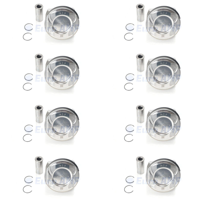 2011-2020 Set of 8 engine pistons for 2011-2020 Mercedes Benz M278 4.7L V8 Turbo, Oversized+0.50mm or 0.20 in